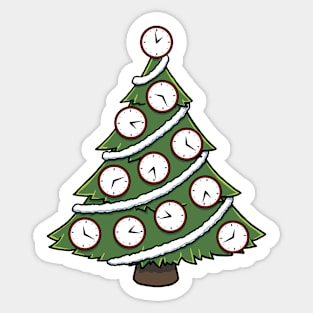 Time Christmas Tree Sticker